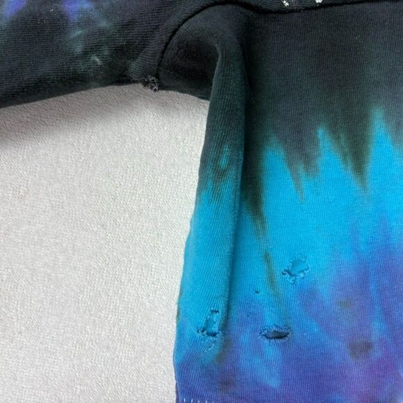 Vintage 90s Liquid Blue Grateful Dead Tie Dye Dancing Skeletons Shirt L USA - Picture 5 of 9